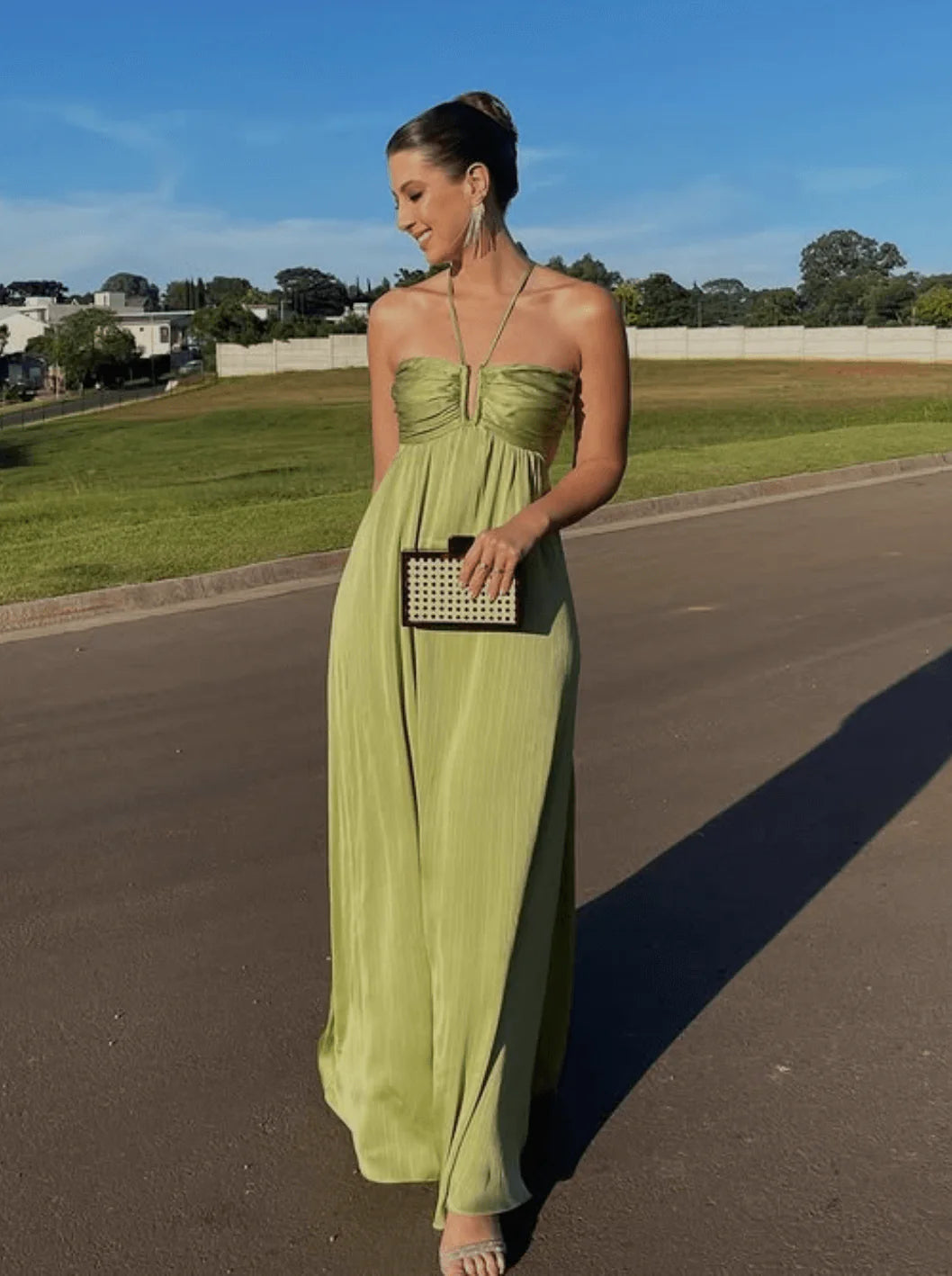 Foto de cliente usando a peça