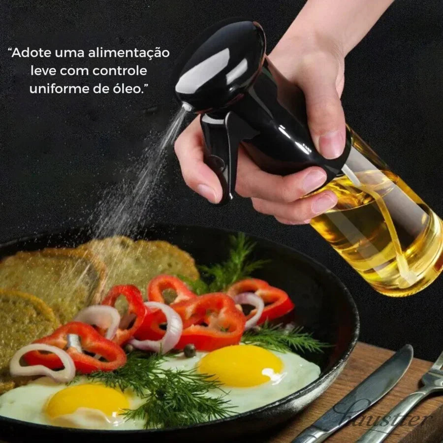 Garrafa Spray Óleo Cozinha 200ml Preto - foto 2