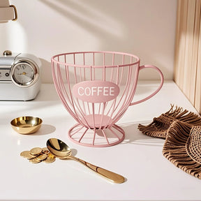 Porta Cápsulas de Café Luxo  – Estilo Xícara Decorativa